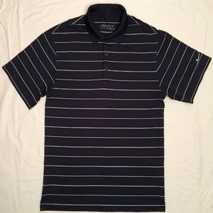 Nike Dri-fit Golf Polo Blue & White Stripe small